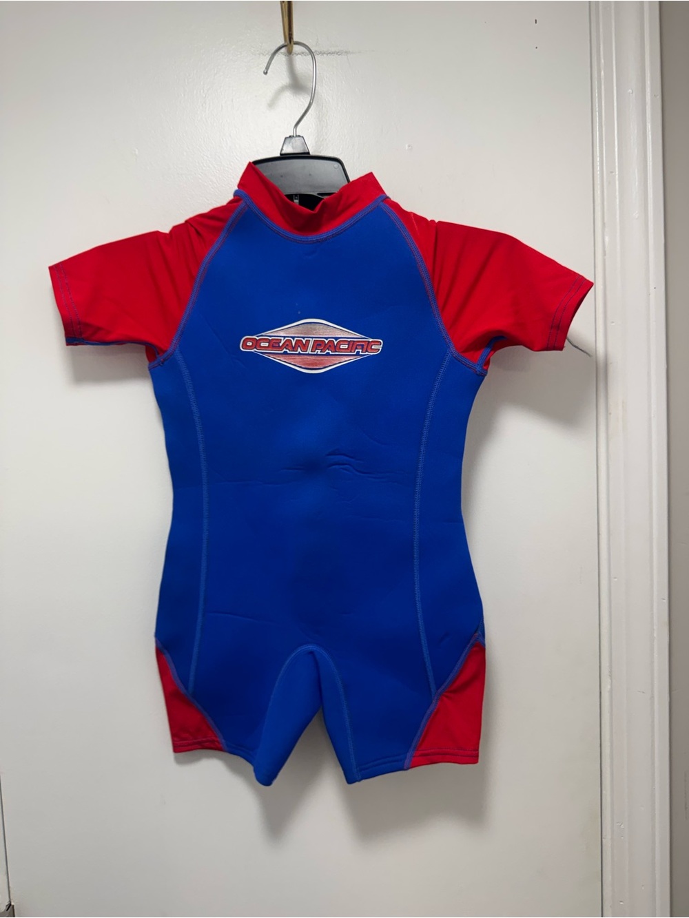 *Ocean Pacific Blue and Red Kids Shorty Wetsuit